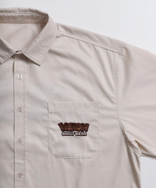 VISION STREET WEAR(ヴィジョンストリートウェア)の「Ghost shirt / 異素材ロゴゴーストシャツ(シャツ/ブラウス・メンズ・ブラック/オフホワイト/ブラウン・MEDIUM/LARGE/X-LARGE)」の10枚目の写真