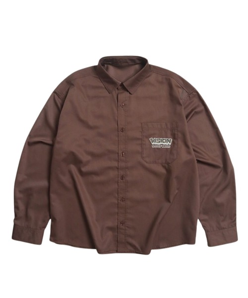 VISION STREET WEAR(ヴィジョンストリートウェア)の「Ghost shirt / 異素材ロゴゴーストシャツ(シャツ/ブラウス・メンズ・ブラック/オフホワイト/ブラウン・MEDIUM/LARGE/X-LARGE)」の16枚目の写真