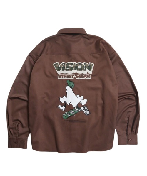 VISION STREET WEAR(ヴィジョンストリートウェア)の「Ghost shirt / 異素材ロゴゴーストシャツ(シャツ/ブラウス・メンズ・ブラック/オフホワイト/ブラウン・MEDIUM/LARGE/X-LARGE)」の17枚目の写真