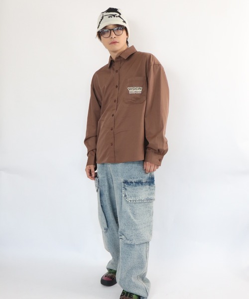 VISION STREET WEAR(ヴィジョンストリートウェア)の「Ghost shirt / 異素材ロゴゴーストシャツ(シャツ/ブラウス・メンズ・ブラック/オフホワイト/ブラウン・MEDIUM/LARGE/X-LARGE)」の22枚目の写真