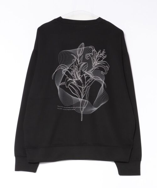 ANPAS(アンパス)の「Flower Graphic Print Long Sleeve Tee / ポンチフラワーグラフィックTシャツ ロンT オーバーサイズ Tスウェット メンズ レディース トップス 秋冬 きれいめ(スウェット・メンズ・ブラック系2/ライトグレー系2/ホワイト系1/ブラック系1/ホワイト系2/ライトグレー系1・L/M)」の8枚目の写真