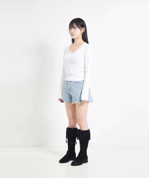 COTTONREBIRTHCLUB（コットンリバースクラブ）の「レースベビーTシャツ（ホワイト）（Tシャツ/カットソー・レディース・その他・FREE）」の4枚目の写真