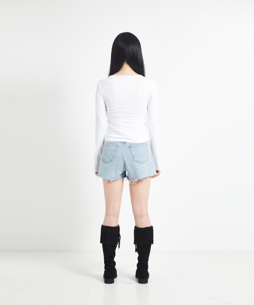 COTTONREBIRTHCLUB（コットンリバースクラブ）の「レースベビーTシャツ（ホワイト）（Tシャツ/カットソー・レディース・その他・FREE）」の5枚目の写真