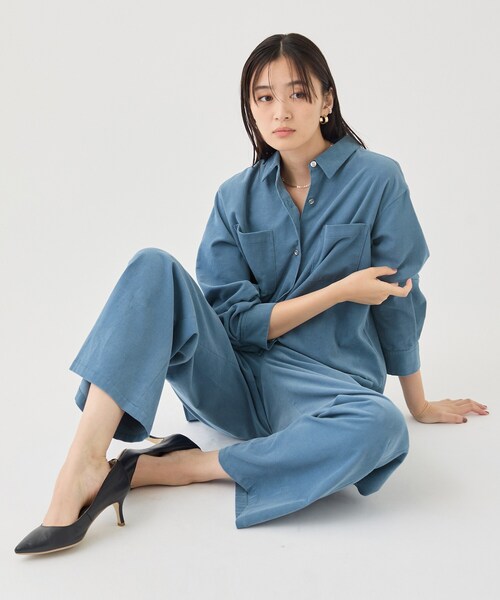 INDIVI(インディヴィ)の「【大人コーデュロイ/SETUP可】ソフトセミワイドパンツ(その他パンツ・レディース・ライトグレー/ブルー/ブラウン系その他・40/38/36/15 /13/19/05)」の21枚目の写真