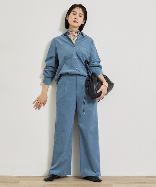 INDIVI(インディヴィ)の「【大人コーデュロイ/SETUP可】ソフトセミワイドパンツ(その他パンツ・レディース・ライトグレー/ブルー/ブラウン系その他・40/38/36/15 /13/19/05)」の22枚目の写真
