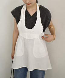 crinkle crinkle crinkle apron gilet blouse CC-5006