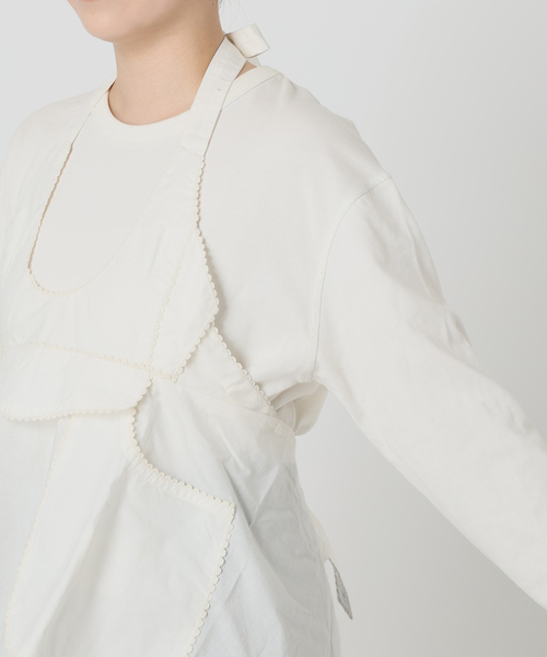 crinkle crinkle crinkle(クリンクルクリンクルクリンクル)の「crinkle crinkle crinkle apron gilet blouse CC-5006(シャツ/ブラウス・レディース・ホワイト・FREE)」の7枚目の写真