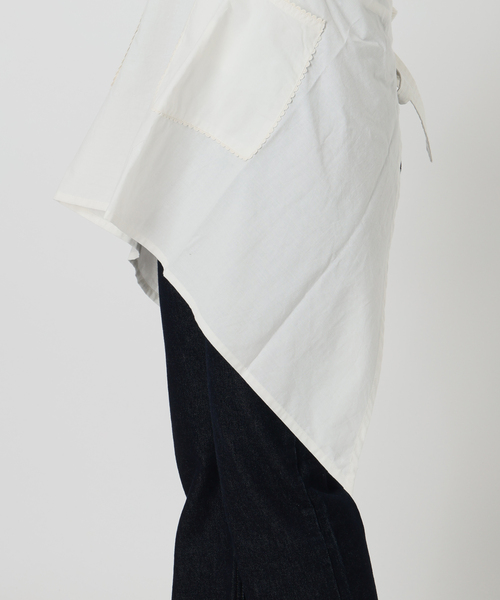 crinkle crinkle crinkle(クリンクルクリンクルクリンクル)の「crinkle crinkle crinkle apron gilet blouse CC-5006(シャツ/ブラウス・レディース・ホワイト・FREE)」の9枚目の写真