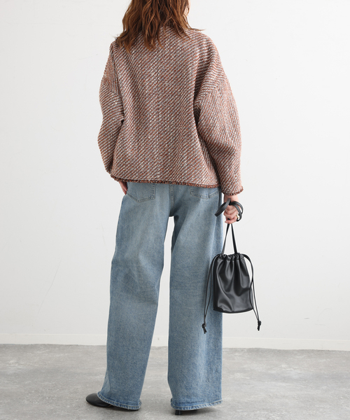journal standard L'essage(ジャーナルスタンダードレサージュ)の「【一部店舗&WEB限定】GIOLICAツイードドルマンスリーブジャケット(キャメル)(ノーカラージャケット・レディース・キャメル・FREE)」の8枚目の写真