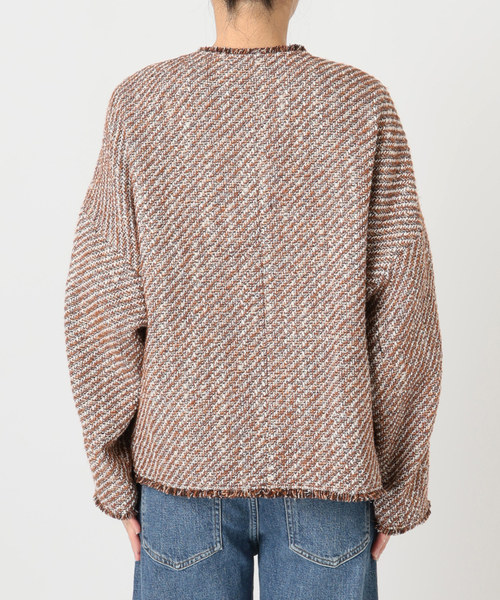 journal standard L'essage(ジャーナルスタンダードレサージュ)の「【一部店舗&WEB限定】GIOLICAツイードドルマンスリーブジャケット(キャメル)(ノーカラージャケット・レディース・キャメル・FREE)」の11枚目の写真