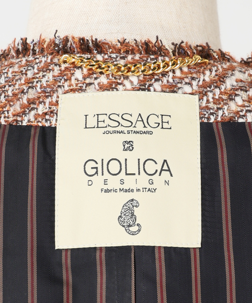 journal standard L'essage(ジャーナルスタンダードレサージュ)の「【一部店舗&WEB限定】GIOLICAツイードドルマンスリーブジャケット(キャメル)(ノーカラージャケット・レディース・キャメル・FREE)」の18枚目の写真