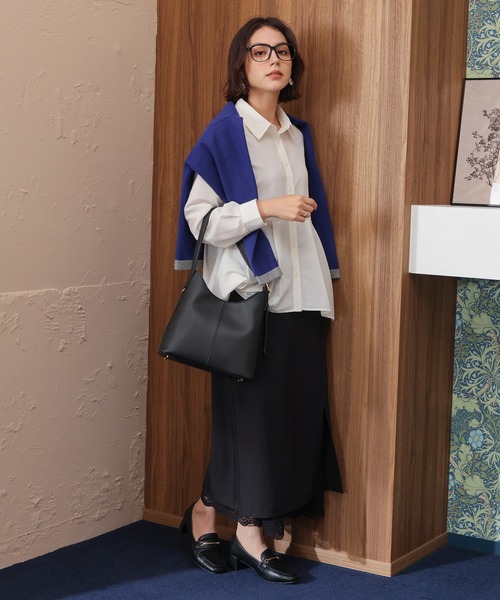GLACIER lusso(グラシアルッソ)の「裾アシメブラウス(シャツ/ブラウス・レディース・ブルー/ホワイト・M/S/L/LL)」の22枚目の写真