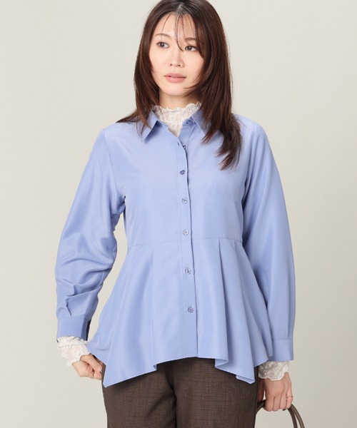 GLACIER lusso(グラシアルッソ)の「裾アシメブラウス(シャツ/ブラウス・レディース・ブルー/ホワイト・M/S/L/LL)」の9枚目の写真