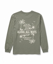 ハワイ&リゾートチェーン刺繍ロングTシャツ