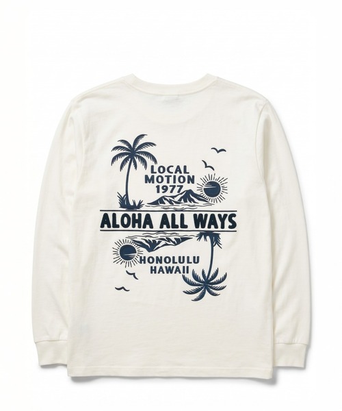 LOCALMOTION HAWAII(ローカルモーション ハワイ)の「ハワイ&リゾートチェーン刺繍ロングTシャツ(Tシャツ/カットソー・メンズ・ホワイト/グリーン・SMALL/X-LARGE/LARGE/MEDIUM)」の8枚目の写真