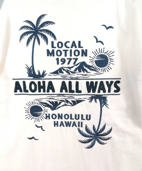 LOCALMOTION HAWAII(ローカルモーション ハワイ)の「ハワイ&リゾートチェーン刺繍ロングTシャツ(Tシャツ/カットソー・メンズ・ホワイト/グリーン・SMALL/X-LARGE/LARGE/MEDIUM)」の9枚目の写真