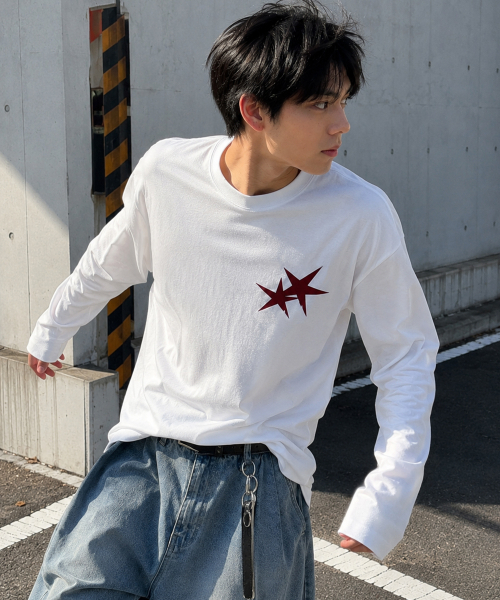 GRAVER ORDINARY（グレイバーオーディナリー）の「[UNISEX] SIM SLEEVE ロングスリーブ Tシャツ_3color（Tシャツ/カットソー・レディース・チャコール・MEDIUM/LARGE）」の4枚目の写真