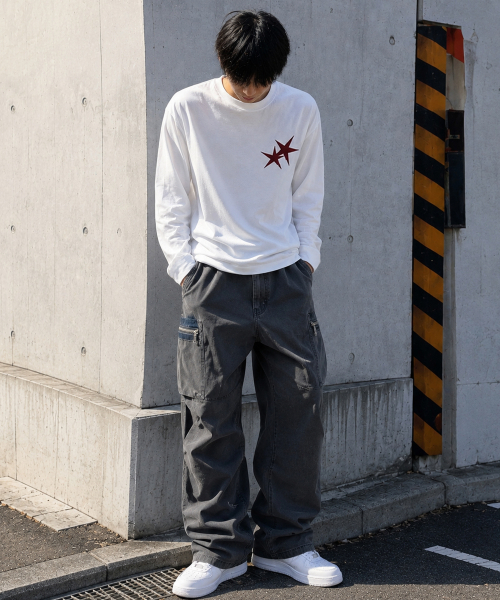 GRAVER ORDINARY（グレイバーオーディナリー）の「[UNISEX] SIM SLEEVE ロングスリーブ Tシャツ_3color（Tシャツ/カットソー・レディース・チャコール・MEDIUM/LARGE）」の7枚目の写真