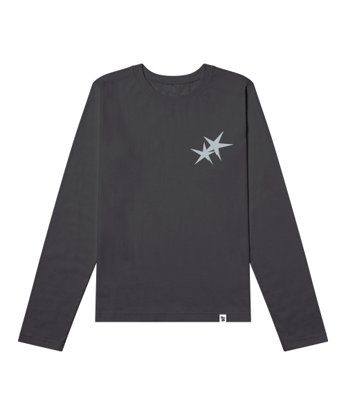 GRAVER ORDINARY（グレイバーオーディナリー）の「[UNISEX] SIM SLEEVE ロングスリーブ Tシャツ_3color（Tシャツ/カットソー・レディース・チャコール・MEDIUM/LARGE）」の11枚目の写真