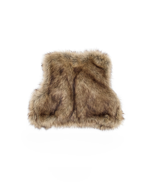NO EXTRA TOUCH(ノー・エクストラ・タッチ)の「Belted Fur Vest (Brown) / 26FWKV001BR(ベスト・レディース・ブラウン・SMALL/MEDIUM)」の4枚目の写真