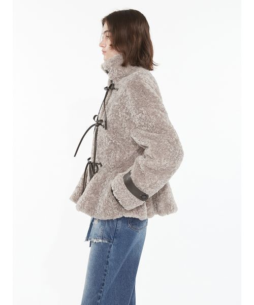 SORIN(ソリン )の「Boa Fur Peplum Jacket / ボアファーペプラムジャケット(テーラードジャケット・レディース・グレー/オフホワイト/ブラック・38)」の12枚目の写真