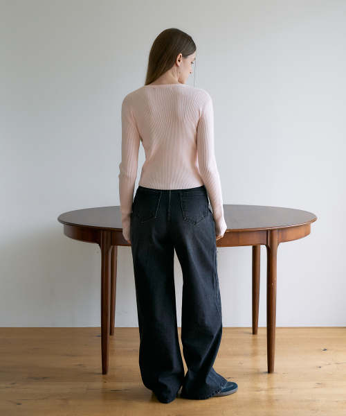 DEHEVE（デヘヴェ）の「Slim Rib Cardigan [Pink]（カーディガン/ボレロ・レディース・PINK・OS）」の8枚目の写真