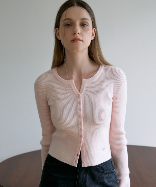 DEHEVE（デヘヴェ）の「Slim Rib Cardigan [Pink]（カーディガン/ボレロ・レディース・PINK・OS）」の11枚目の写真