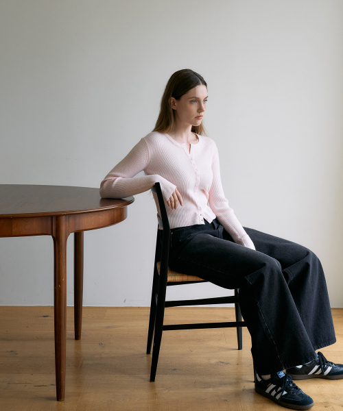 DEHEVE（デヘヴェ）の「Slim Rib Cardigan [Pink]（カーディガン/ボレロ・レディース・PINK・OS）」の13枚目の写真