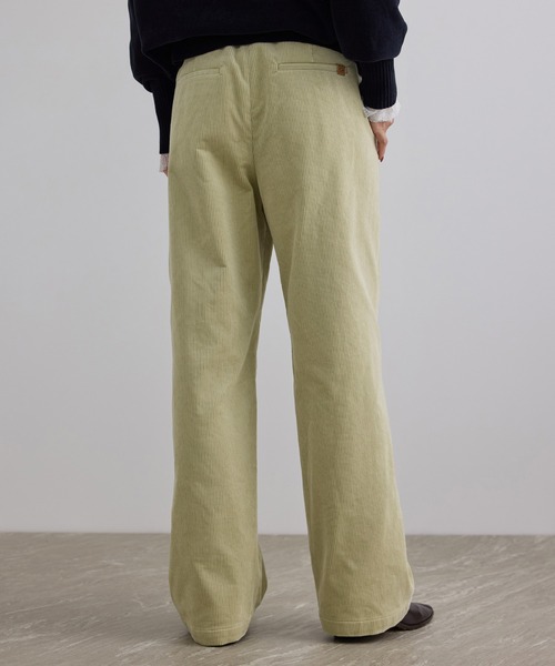 SALON adam et rope'(サロン アダム エ ロペ)の「9W(ウェル)コーデュロイストレートパンツ(その他パンツ・レディース・オリーブ/オフホワイト・S/M)」の6枚目の写真