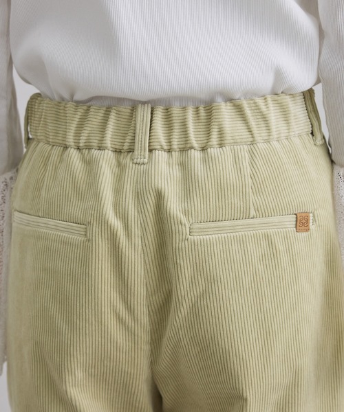 SALON adam et rope'(サロン アダム エ ロペ)の「9W(ウェル)コーデュロイストレートパンツ(その他パンツ・レディース・オリーブ/オフホワイト・S/M)」の12枚目の写真