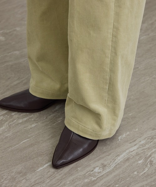 SALON adam et rope'(サロン アダム エ ロペ)の「9W(ウェル)コーデュロイストレートパンツ(その他パンツ・レディース・オリーブ/オフホワイト・S/M)」の14枚目の写真