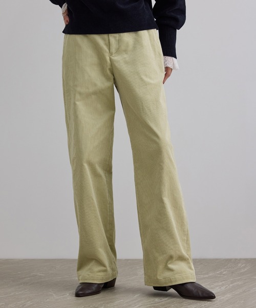 SALON adam et rope'(サロン アダム エ ロペ)の「9W(ウェル)コーデュロイストレートパンツ(その他パンツ・レディース・オリーブ/オフホワイト・S/M)」の17枚目の写真