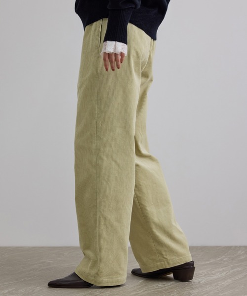 SALON adam et rope'(サロン アダム エ ロペ)の「9W(ウェル)コーデュロイストレートパンツ(その他パンツ・レディース・オリーブ/オフホワイト・S/M)」の18枚目の写真
