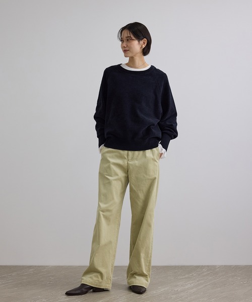 SALON adam et rope'(サロン アダム エ ロペ)の「9W(ウェル)コーデュロイストレートパンツ(その他パンツ・レディース・オリーブ/オフホワイト・S/M)」の20枚目の写真