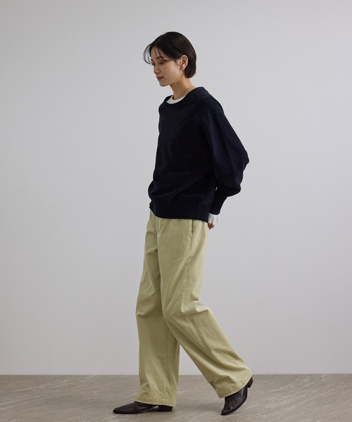 SALON adam et rope'(サロン アダム エ ロペ)の「9W(ウェル)コーデュロイストレートパンツ(その他パンツ・レディース・オリーブ/オフホワイト・S/M)」の21枚目の写真