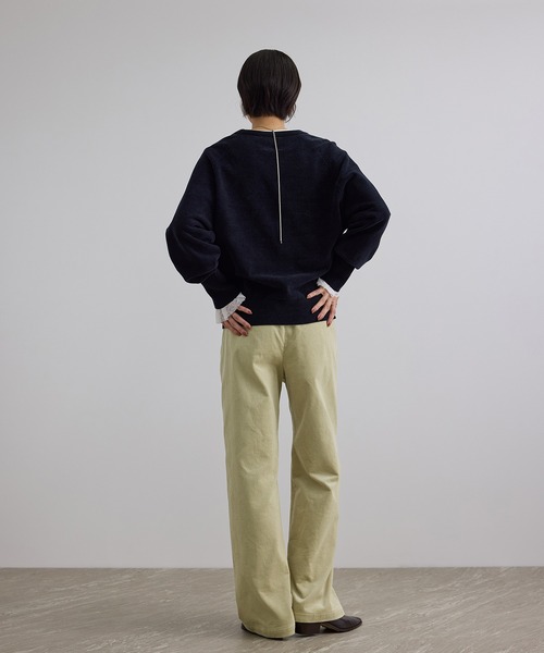 SALON adam et rope'(サロン アダム エ ロペ)の「9W(ウェル)コーデュロイストレートパンツ(その他パンツ・レディース・オリーブ/オフホワイト・S/M)」の22枚目の写真