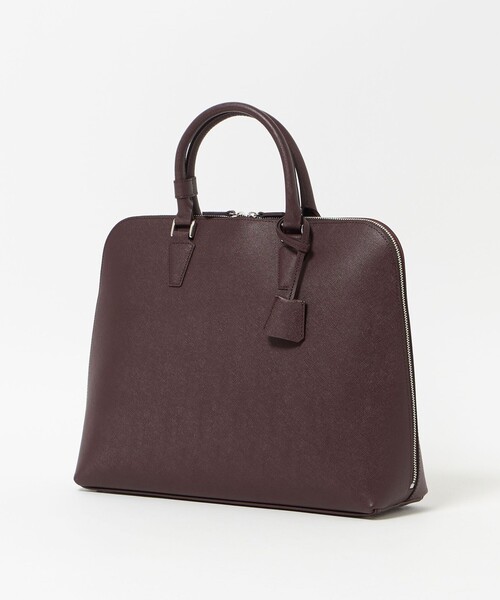 UNITED ARROWS(ユナイテッドアローズ)の「レザー ラウンド ブリーフケース(ビジネスバッグ・メンズ・ワイン/オリーブ・FREE)」の3枚目の写真