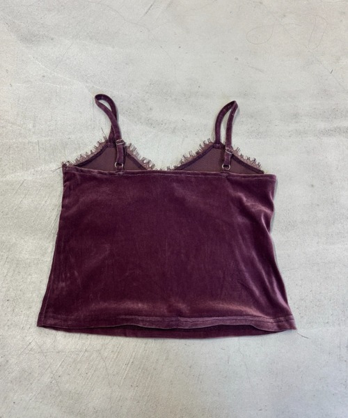 Rohwel(ローウェル)の「Velour Lace Camisole / ベロア レース キャミソール(キャミソール・レディース・パープル/ホワイト/ブラック・FREE)」の18枚目の写真