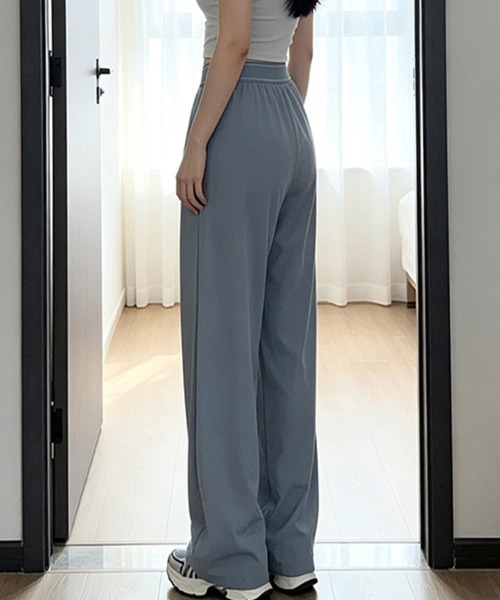 ONEP STAR(ワンピスター)の「ウエスト配色リラックスワイドパンツ(その他パンツ・レディース・グレー/ネイビー/ピンク/ブラック/ダークブラウン・X-LARGE/MEDIUM/LARGE)」の16枚目の写真