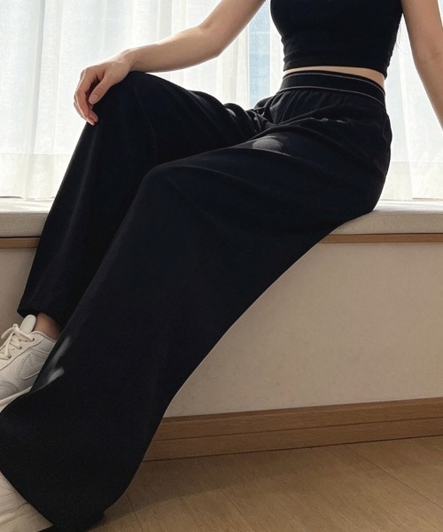 ONEP STAR(ワンピスター)の「ウエスト配色リラックスワイドパンツ(その他パンツ・レディース・グレー/ネイビー/ピンク/ブラック/ダークブラウン・X-LARGE/MEDIUM/LARGE)」の21枚目の写真
