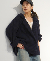 ウールカシミヤニットジャケット