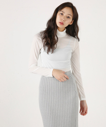 MOUSSY | SHEER TURTLE TOP(Tシャツ/カットソー)