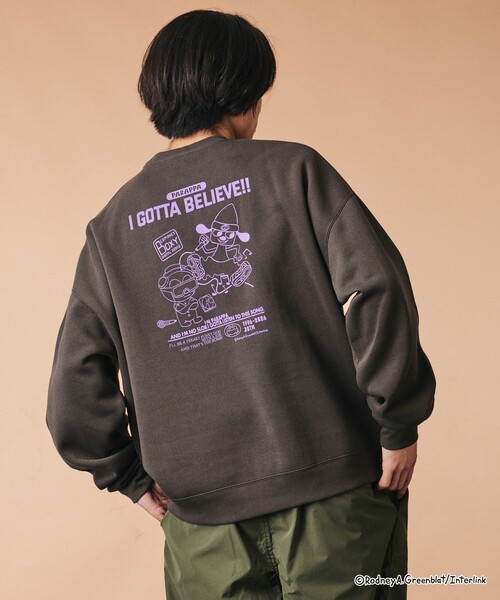 FREAK'S STORE(フリークスストア)の「限定展開 パラッパラッパー 別注 ビックシルエット モノ スウェット(スウェット・メンズ・アッシュグレー/ネイビー/スミクロ・SMALL/MEDIUM/LARGE)」の6枚目の写真