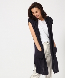 GLOBAL WORK | レーヨンリネンロングジレ/709291(カーディガン/ボレロ)