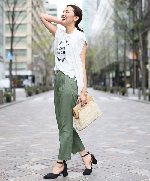 GLOBAL WORK（グローバルワーク）の「レーヨンリネンロングジレ/709291（カーディガン/ボレロ・レディース・ホワイト/グレー/ベージュ/ネイビー・FREE）」の16枚目の写真