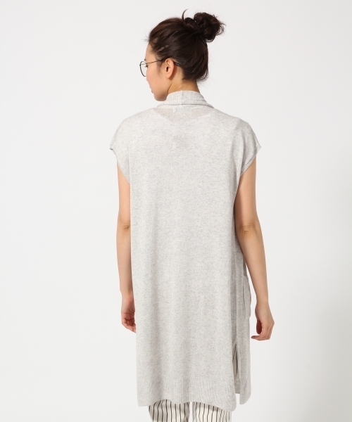 GLOBAL WORK（グローバルワーク）の「レーヨンリネンロングジレ/709291（カーディガン/ボレロ・レディース・ホワイト/グレー/ベージュ/ネイビー・FREE）」の9枚目の写真