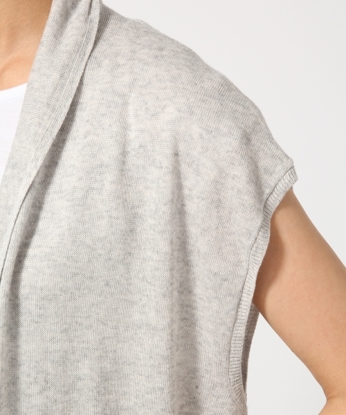 GLOBAL WORK（グローバルワーク）の「レーヨンリネンロングジレ/709291（カーディガン/ボレロ・レディース・ホワイト/グレー/ベージュ/ネイビー・FREE）」の11枚目の写真