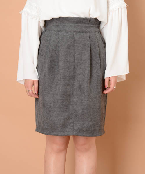 mystic（ミスティック）の「起毛ジャガードウエストフリルタイトスカート（スカート・レディース・ブラック/キャメル/チャコールグレー/グレー・1/2）」の14枚目の写真