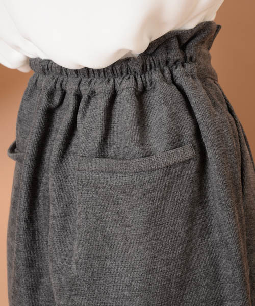 mystic（ミスティック）の「起毛ジャガードウエストフリルタイトスカート（スカート・レディース・ブラック/キャメル/チャコールグレー/グレー・1/2）」の16枚目の写真