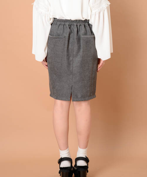 mystic（ミスティック）の「起毛ジャガードウエストフリルタイトスカート（スカート・レディース・ブラック/キャメル/チャコールグレー/グレー・1/2）」の19枚目の写真